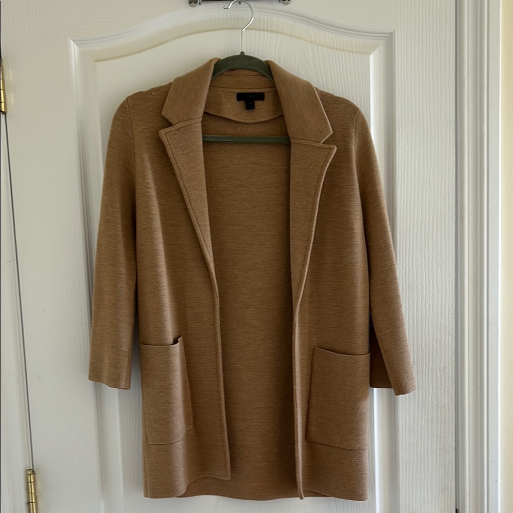 J. Crew - Open Front Knit Cardigan - Camel Brown